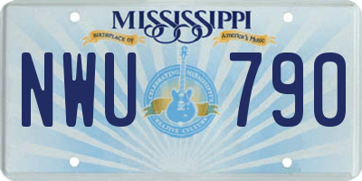 MS license plate NWU790