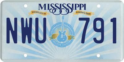 MS license plate NWU791