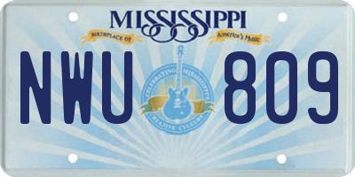 MS license plate NWU809
