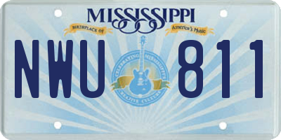 MS license plate NWU811
