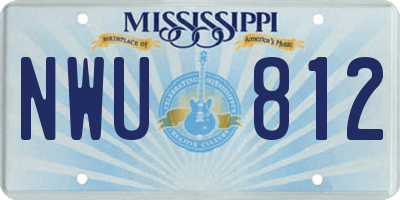 MS license plate NWU812
