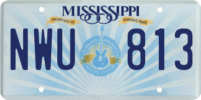 MS license plate NWU813