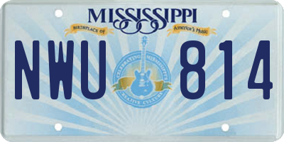 MS license plate NWU814