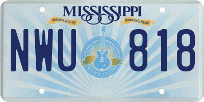 MS license plate NWU818
