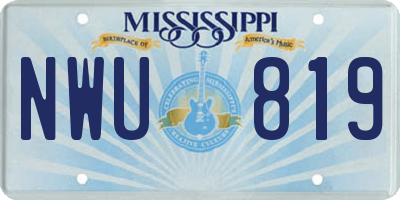 MS license plate NWU819