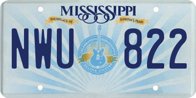 MS license plate NWU822