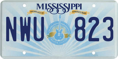 MS license plate NWU823