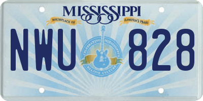 MS license plate NWU828