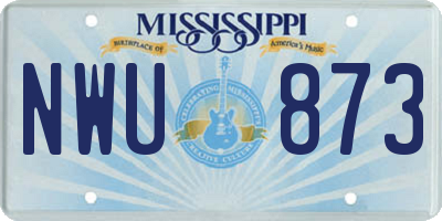 MS license plate NWU873