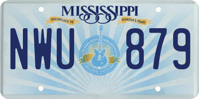 MS license plate NWU879