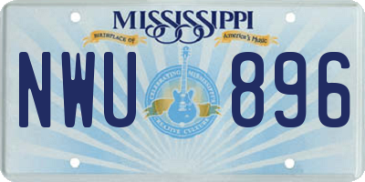 MS license plate NWU896