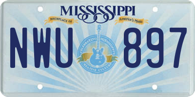 MS license plate NWU897