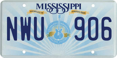 MS license plate NWU906
