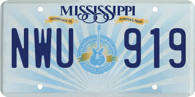 MS license plate NWU919