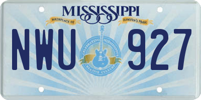 MS license plate NWU927