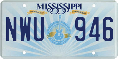 MS license plate NWU946