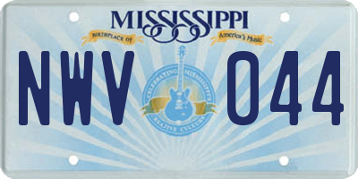 MS license plate NWV044