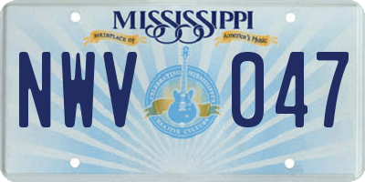 MS license plate NWV047
