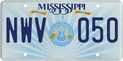 MS license plate NWV050