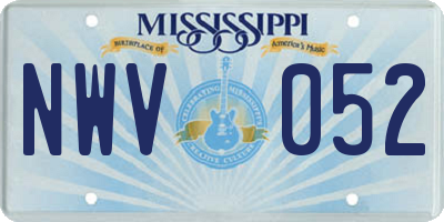 MS license plate NWV052
