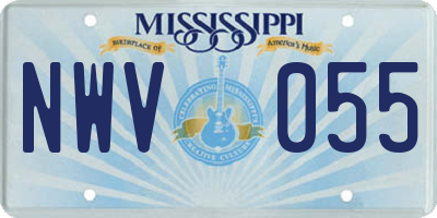 MS license plate NWV055