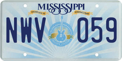 MS license plate NWV059