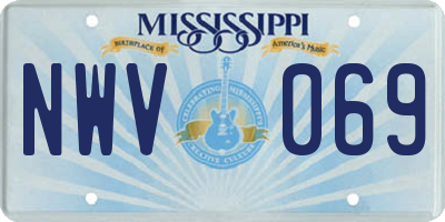 MS license plate NWV069