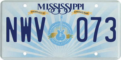 MS license plate NWV073