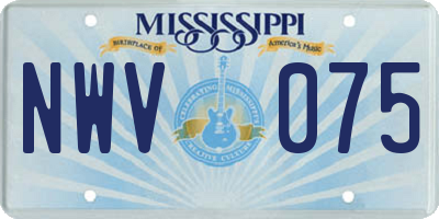 MS license plate NWV075