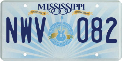 MS license plate NWV082