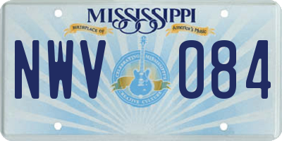 MS license plate NWV084