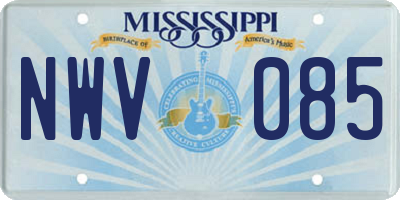 MS license plate NWV085