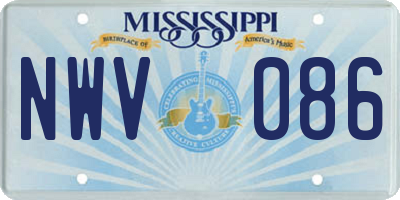 MS license plate NWV086