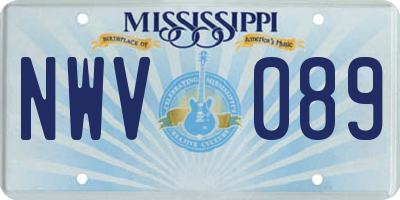MS license plate NWV089