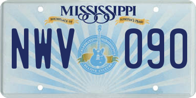 MS license plate NWV090