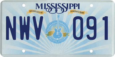 MS license plate NWV091