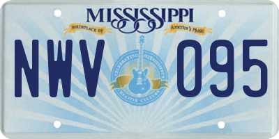MS license plate NWV095