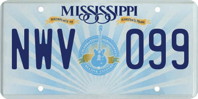 MS license plate NWV099