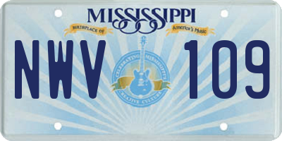 MS license plate NWV109