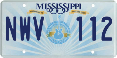 MS license plate NWV112