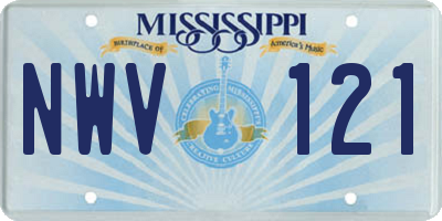 MS license plate NWV121