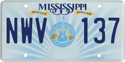 MS license plate NWV137