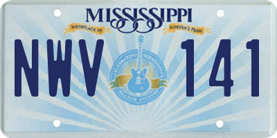 MS license plate NWV141