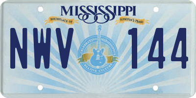 MS license plate NWV144