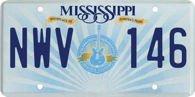 MS license plate NWV146