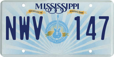 MS license plate NWV147