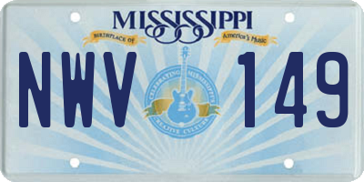 MS license plate NWV149