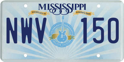 MS license plate NWV150