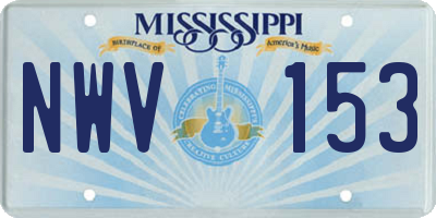 MS license plate NWV153