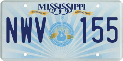 MS license plate NWV155